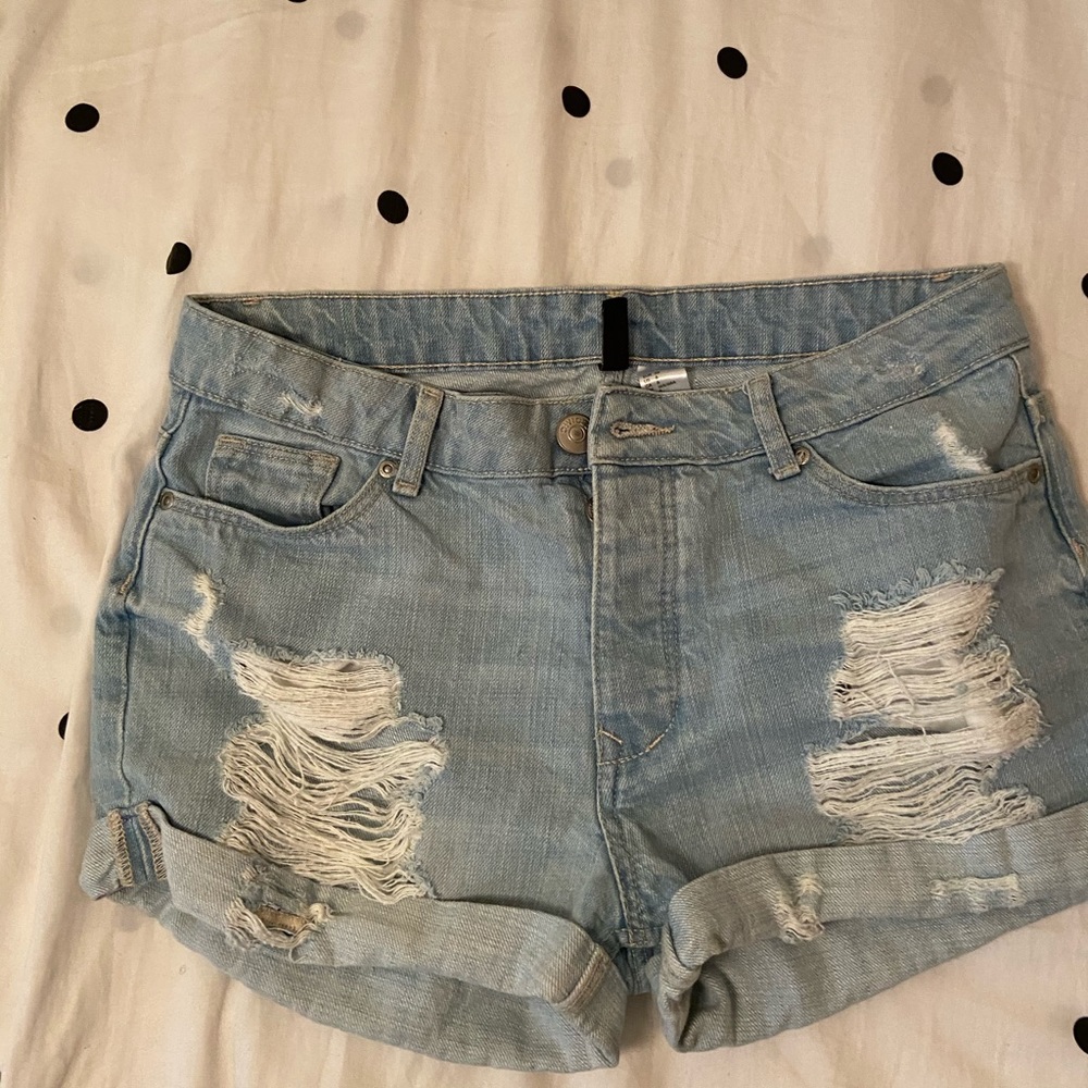 Washed Jean shorts